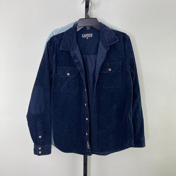 Laird Limited Edition Men's Navy Button Down Flap Pocket Corduroy Shacket Size S - Picture 1 of 6
